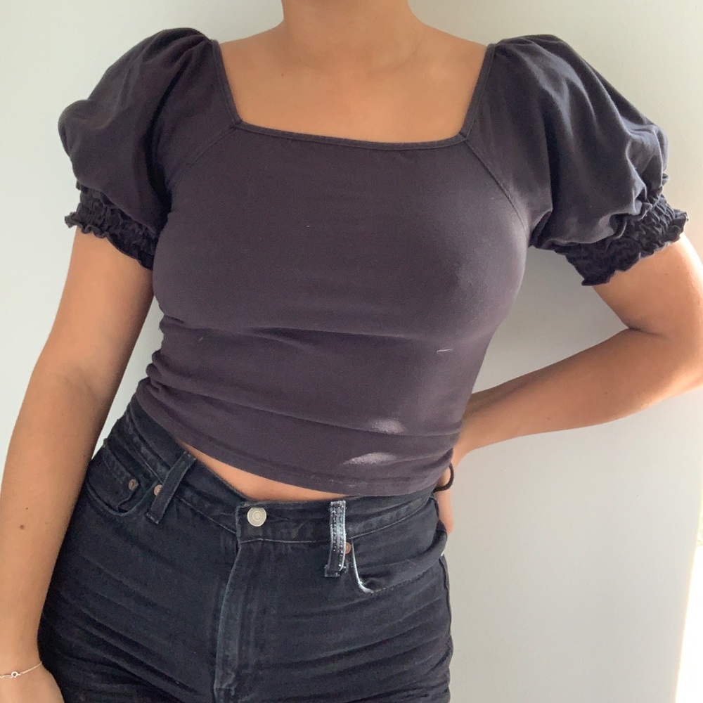 Free People puffy short sleeve shirt